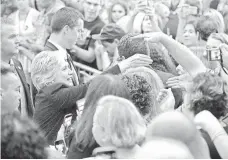  ?? SCOTT OLSON, GETTY IMAGES ?? Democratic presidenti­al candidate Hillary Clinton campaigns at the University of Wisconsin-Milwaukee on Thursday.