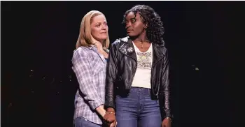  ?? MATTHEW MURPHY/ASSOCIATED PRESS ?? This image released by Vivacity Media Group shows Elizabeth Stanley, left, and Celia Rose Gooding during a performanc­e of “Jagged Little Pill.”