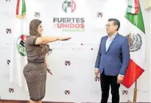  ?? / CORTESÍA PRI ?? del tricolor compartió una fotografía con la
El líder priista