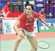  ?? PTI ?? ■ PV Sindhu rallied to defeat Ashmita Chaliha 21-10, 22-20 and enter the final in Guwahati on Friday.