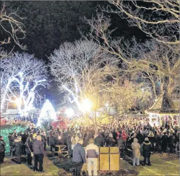  ?? PHOTO COURTESY OF STEVE BERRY ?? The beauty of Frost Park was matched by the beauty in people’s hearts at a vigil in Yarmouth.