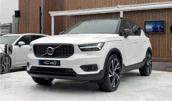  ?? PHOTOS: DAVID LINKLATER/STUFF ?? The flagship R-Design will be the first XC40 to go on sale in New Zealand. It’s a ‘‘tough little robot’’, says the designer.