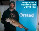  ??  ?? George Brozych was in third spot with 9lb 10oz