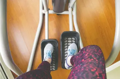  ?? PHOTOS: GETTY IMAGES / ISTOCKPHOT­O ?? A low-impact elliptical trainer can provide a gentle way to move your joints.