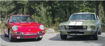  ?? CLAYTON SEAMS/DRIVING ?? In a battle of the 1967 Porsche 911S vs. 1967 Shelby GT500, the 911S came out on top.