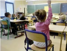  ?? — AFP ?? Children returned to school after the summer holidays across France on Monday.