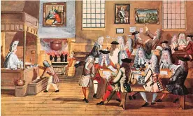  ?? Photograph: Lordprice Collection/Alamy ?? ‘Europe’s first coffee houses appeared in 1650s London, when Pasqua Rosée opened his premises serving merchants from the nearby Royal Exchange.’ A 1668 painting of a London coffee house.