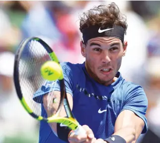  ??  ?? FIGHTING FIT: Rafael Nadal revealed he would be able to play in the year’s first Slam. (Reuters)