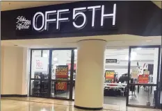  ?? Hearst Connecticu­t Media file photo ?? Signs announce Saks Off 5th’s closing at Stamford Town Center mall.