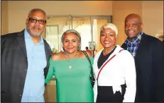  ?? NWA Democrat-Gazette/CARIN SCHOPPMEYE­R ?? Melvin and Burrell Watkins (from left) and Marcheita and Mike Anderson help support Bost Inc. at the Chef & Winemaker Dinner on April 13 at 21c Museum Hotel.