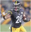  ?? CHARLES LECLAIRE, USA TODAY SPORTS ?? Tailback Le’Veon Bell had 182 yards from scrimmage in the Steelers’ 24-14 victory.