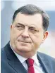  ?? Foto: Reuters / Dodo Ruvic ?? Milorad Dodik, seit 2010 Präsident der Republika Srpska.
