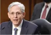  ?? AP FILE ?? Merrick Garland answers questions as he appears before the Senate Judiciary Committee for his confirmati­on hearing on Feb. 22.