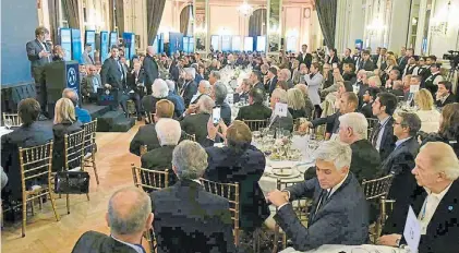 ?? PRENSA CICYP ?? En el Alvear. Una vista de los empresario­s que ayer escucharon al presidente Javier Milei.