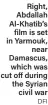  ?? DFI ?? Right, Abdallah Al-Khatib’s film is set in Yarmouk, near Damascus, which was cut off during the Syrian civil war