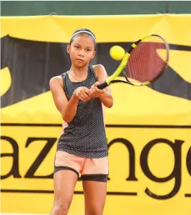  ?? SUNSTAR FILE ?? TRIP ABROAD. Promising players like Alexa Milliam, who won three titles in the Citigreen tournament, may get to compete abroad under a new incentive scheme by UTG .