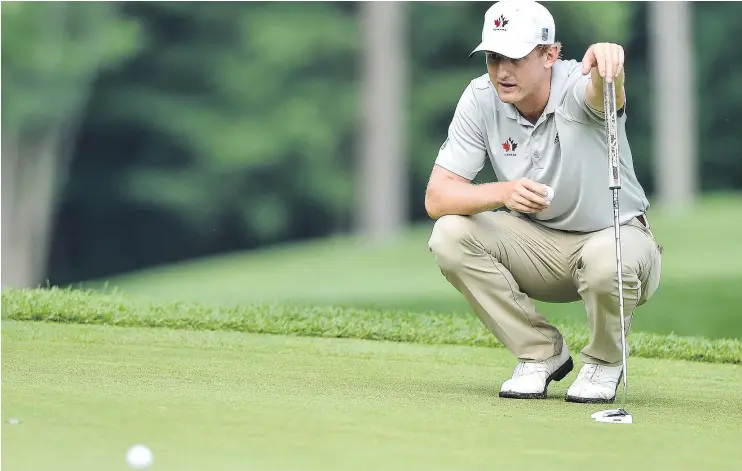  ?? — GETTY IMAGES ?? Jared du Toit, shown here at the Mackenzie Investment­s Open in Mirabel, Quebec, last week, was the top Canadian at last year’s Canadian Open.