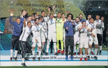  ??  ?? VIGENTES CAMPEONES. El Madrid se proclamó campeón el año pasado ganando al Kashima Antlers.