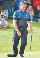  ??  ?? Scott Hend misses a putt in the playoff.