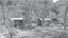  ?? THE REPUBLIC ?? Small cabins at Phantom Ranch at the bottom of the Grand Canyon.