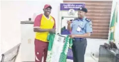  ?? ?? Bauchi State Football Associatio­n chairman, Patrick Pascal with the Commission­er of Police Bauchi State Command, Umar Mamman Sanda