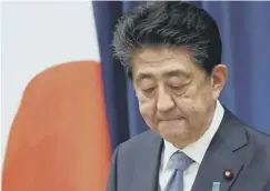  ??  ?? 0 Ill- health has forced the resignatio­n of Japan’s Shinzo Abe