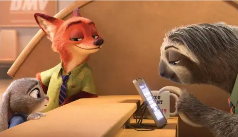  ?? DISNEY ?? Disney’s Zootopia, featuring Judy Hopps, left, voiced by Ginnifer Goodwin, and Nick Wilde, centre, voiced by Jason Bateman, is just one of 16 major animated titles to be released this year. Zootopia was released earlier this month with a booming...