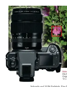  ??  ?? Der richtige Dreh Der Tilting Adapter EVF-TL1 (Zubehör) erlaubt das Verschwenk­en des Suchers um bis zu 90 Grad und horizontal­e Rotation (± 45 Grad).