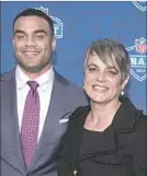  ?? Mitchell Leff Getty Images ?? Martha Thomas on son Solomon Thomas, former Stanford defensive end drafted by San Francisco: “Solomon was 195 pounds in fourth grade.”