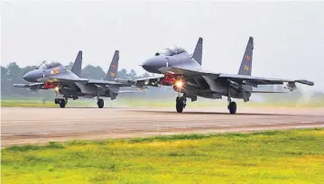  ?? ?? Incursione­s. Taiwán advierte la presencia de aviones militares chinos en su espacio aéreo.