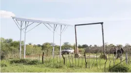  ??  ?? A solar-powered water pump at Umguza