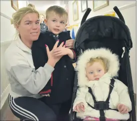  ?? (Photo: Katie Glavin) ?? Mary O’Donnell with Miley and Joanne, at the Castletown­roche NS Open Night.