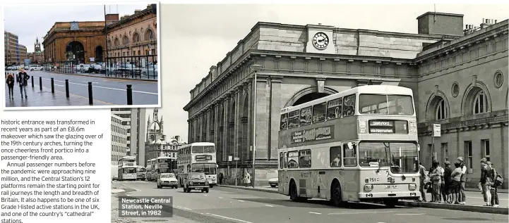  ?? ?? Newcastle Central Station, Neville Street, in 1982