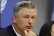  ?? SETH WENIG — THE ASSOCIATED PRESS FILE ?? Actor Alec Baldwin attends a news conference at United Nations headquarte­rs, on Sept. 21, 2015. Prosecutor­s have dropped the possibilit­y of a sentence enhancemen­t that could have carried a mandatory five-year sentence against Baldwin in a fatal film-set shooting, according to new court filings made public on Monday.