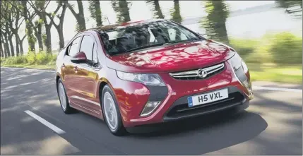  ??  ?? Vauxhall’s Ampera can now be charged even more quickly