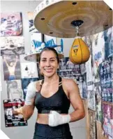  ?? ?? La campeona unificada de peso paja ya se prepara en el Wild Card Gym.