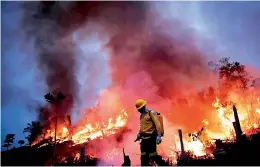  ??  ?? A fire site in Apui, Amazonas state, Brazil.
—Agencies