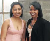  ?? Picture: TRACEY CHÈ KING ?? HANGING OUT: Tamrone Felix, left, and Zimmy Jaftha went out for gin, fashion and champagne at Chicky’s Yard on Saturday