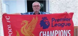  ??  ?? LEFT:
Maurice Linehan from Ardfert celebratin­g Liverpool’s historic win.
