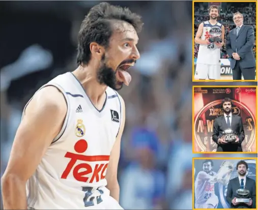  ??  ?? ALEGRÍA. Sergio Llull celebra una de sus grandes actuacione­s de esta temporada.