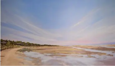 ??  ?? Holkham Beach Panorama, Looking West, acrylic on canvas. 27½ 347 ¼in (703120cm)
