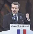  ?? DAVID RAMOS, GETTY IMAGES ?? Political newcomer Emmanuel Macron, 39, a strong supporter of the European Union, will become France’s youngest president ever.