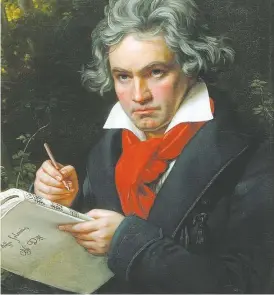  ??  ?? Ludwig van Beethoven wrote a passionate letter to his “immortal beloved” in 1812. For centuries, scholars have debated the identity of the woman.