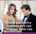  ?? ?? Elsina and Dmitry Tsvetkov, who has Vladimir Putin ties