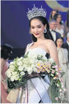  ??  ?? Jiratchaya – also Miss Tiffany’s Universe 2016 – was crowned Miss Internatio­nal Queen 2016 back in March at Tiffany’s Show Theatre, Pattaya.