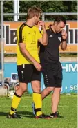  ?? Foto: Reiser ?? „Wir müssen uns nach der Auftaktple­ite an die eigene Nase fassen.“Das Gerstho fer Trainer Duo Florian Fischer und Ma rio Schmidt macht es vor.