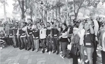  ?? FOTO: DEBATE ?? La toma de protesta se realizó ayer en la Plazuela 27 de Septiembre.