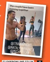  ??  ?? The couple have
been training together