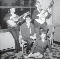  ?? AP ?? The Seekers, from left, Keith Potger, Athol Guy, Bruce Woodley and Judith Durham, in London in 1965.