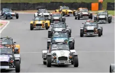  ??  ?? It’s this close through most Caterham races, with some contact inevitable